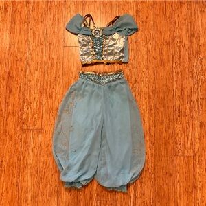 Disney Princess Jasmine Two Piece Costume Aladdin kids size 4T Blue
